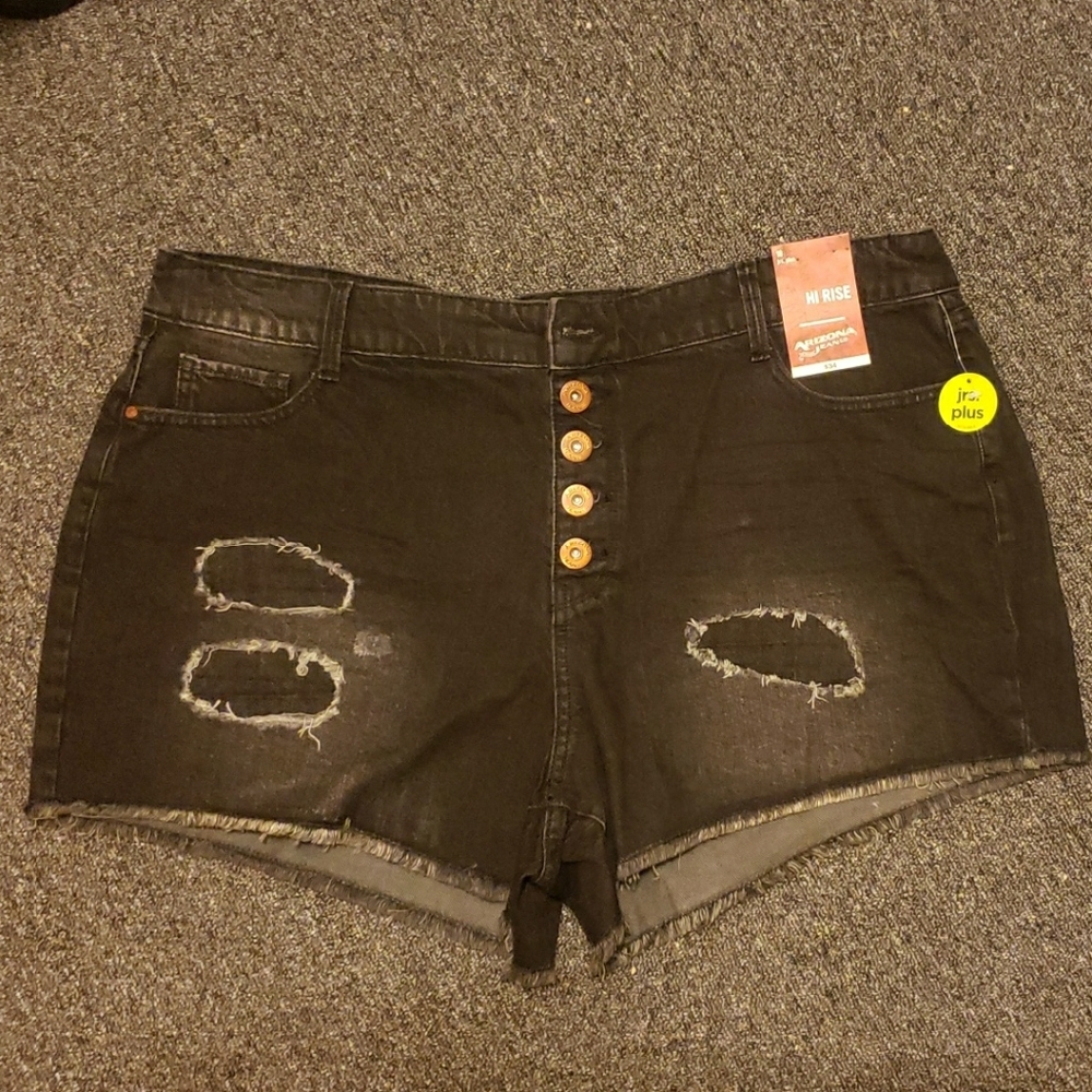 Arizona Jean Company Black Distressed Jean Shorts